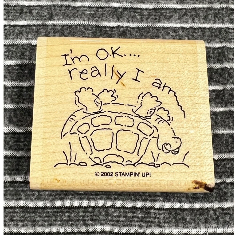Stampin Up Rubber Stamp Good Used Condition Turtle OK Really I Am
